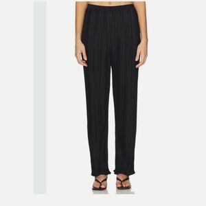 Rails Liana Plisse Pleated Pant in Jet Black M
